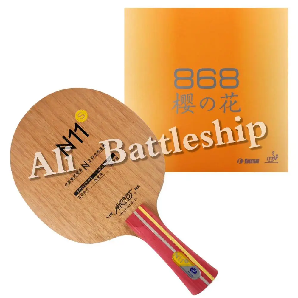 

Original Pro Table Tennis Racket Yinhe Galaxy N11s Long Shakehand FL Blade 2x Kokutaku BLutenkirshce 868 Long Shakehand FL