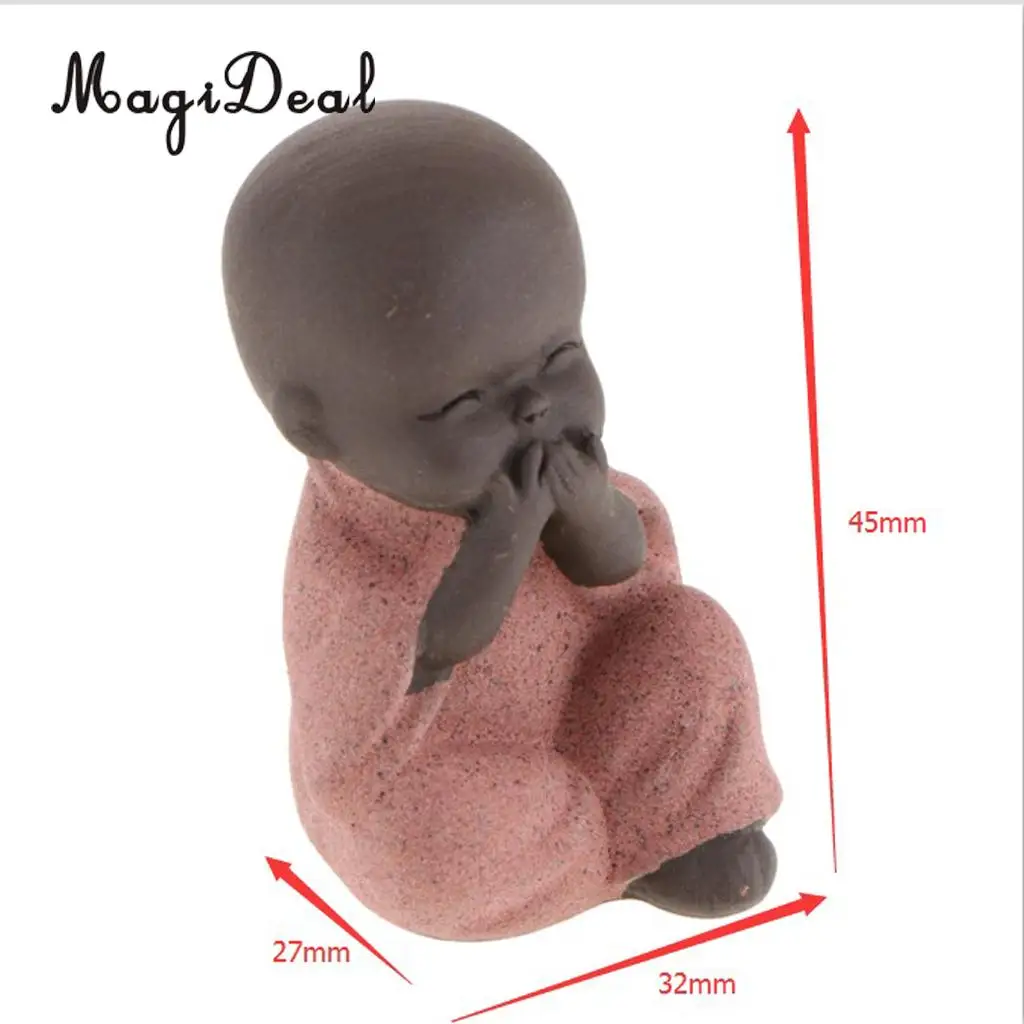 Chinese Kung Fu Tea Pet Little Buddha Monk Statue for Home Tea House Tea Party Decoration