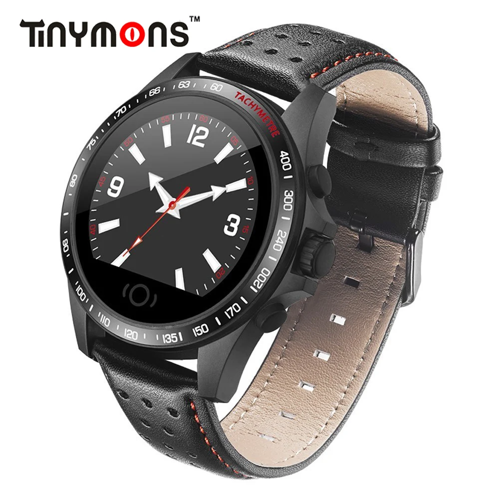

Tinymons Smart Bracelet Activity Fitness Tracker Band CK23 Leather Nylon Strap Smart Watch Heart Rate Sport Outdoor Smartwatch