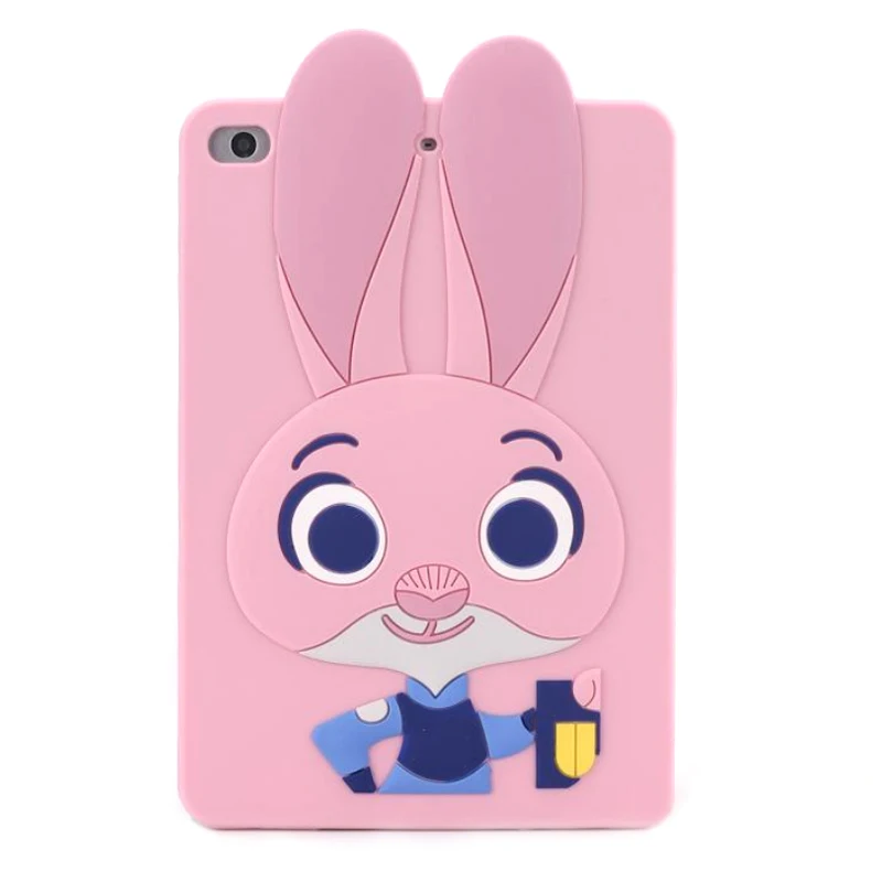 

For ipad Case,Cute Soft Silicone Drop Proof Shock Proof Anti Slip Cartoon Gel Rubber Back Cover Case