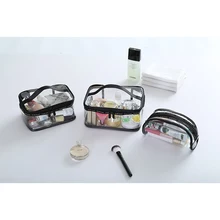 Plastic Transparent Cosmetic Storage Bag Portable Makeup Bag Waterproof Travel Cosmetics Organizer Bag highquality portable waterproof women underwear bras storage bag girl travel cosmetic makeup organizer bag luggage washbag