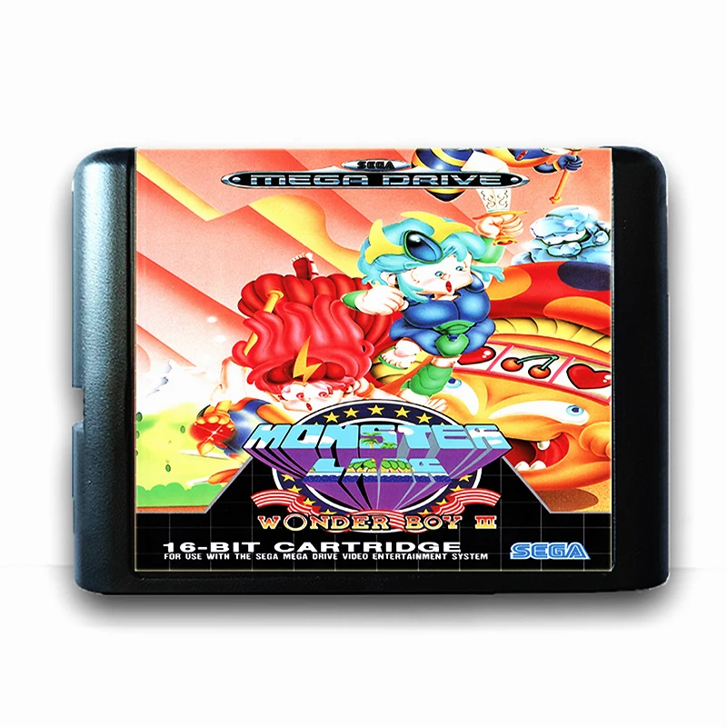 Игровая карта Wonder Boy III для 16 битной Sega MD Mega Drive игровая консоль Genesis|Картриджи| |
