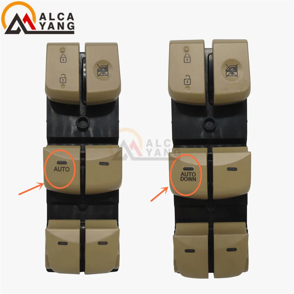 

Malcayang Door Window Glass Elevator Control Master Switch for hyundai Lang move Elantra MD Front Yellow Left Right
