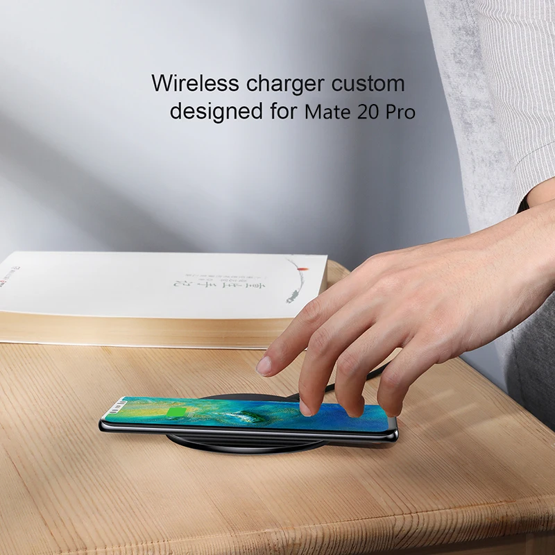Baseus Mirror 10 Вт Qi Быстрое беспроводное зарядное устройство для iPhone XS samsung, специальный дизайн для huawei mate 20/20 Pro/RS