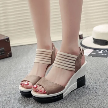 

Elegant and Sweet Fish Mouth Wedge Sandals Women's Shoes Summer New Ultra High Heel Comfortable Platform Women's Sandals Female