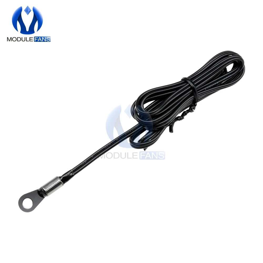 

5PCS W1209 Fixed Mounting Hole Waterproof NTC 10K 1% 3950 Thermistor Accuracy Temperature Sensor Wire Cable Probe 1 Meter 1m