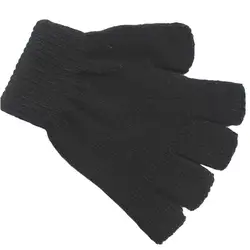Популярные осенние и зимние повседневные Модные Компьютерные обучающие перчатки теплые полупальчиковые перчатки теплые вязаные мужские