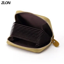 Zlon женский и мужской унисекс кожаный кошелек с воском, Модный повседневный кошелек для кредитных карт, держатель для монет, кошелек на молнии, K134