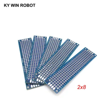 

5pcs 2x8cm 20x80 mm Blue Double Side Prototype PCB Universal Printed Circuit Board Protoboard For Arduino