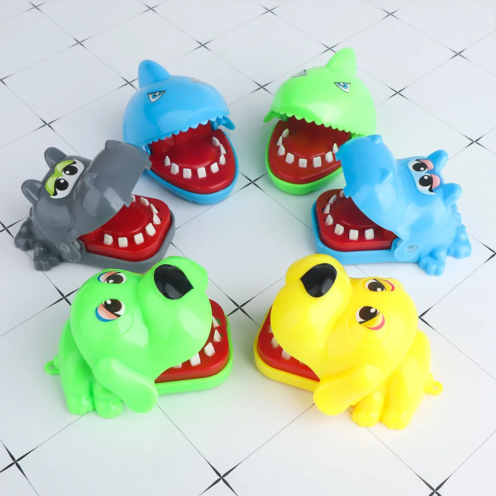 

Mini Shark Hippo Dog Animals Big Mouth Dentist Bite Finger Game Joke Novelty Gags Toy Kids Funny Gifts Children Play Prank