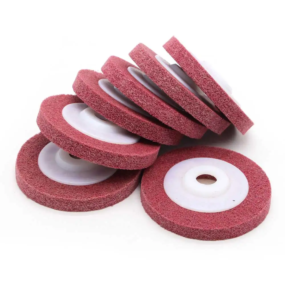 10pcs non woven polishing wheels black color diameter 100mm hole 16mm YL15019