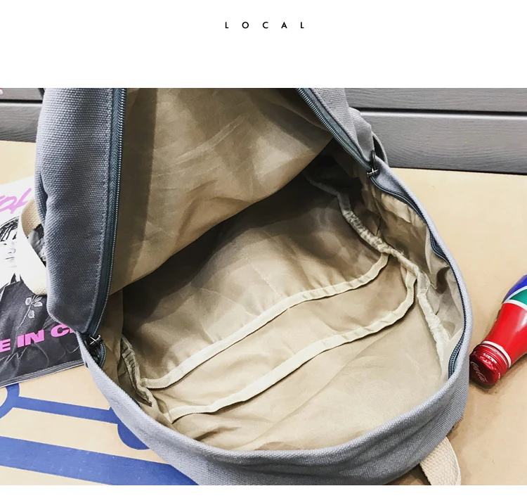 Janespri High Quality Backpack Canvas Women Backpack Solid Mochila Escolar Girls Laptop Backpack School Bags Backpack for teens_36