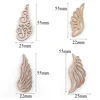 40Pcs/bag 4 Styles DIY Angel Wings Wooden Chips Decorative Embellishments Crafts Scrapbook Hand-made Graffiti Button Accessories - 6