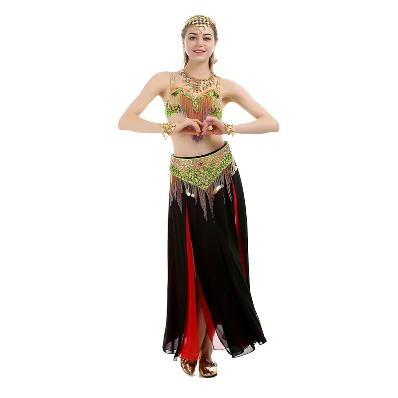 iMucci Elegant Golden Triangle Gypsy Hand Chain Belly Dancing Show Decoration Bracelet Party Stage Tassels Jewelry Bangles