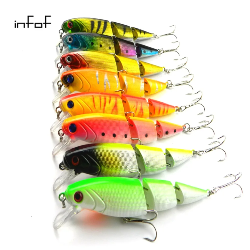 

8pcs 14g/0.49oz Isca Artificial Jointed lure Fishing Lure Crankbait Hard Fishing Bait Swimbait Pesca Lures for Bass Pike