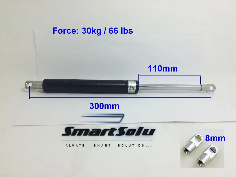 

Free Shipping 30kg 110mm Stroke 300mm Central Distance M8 Gas Spring Strut Damper for Auto Car