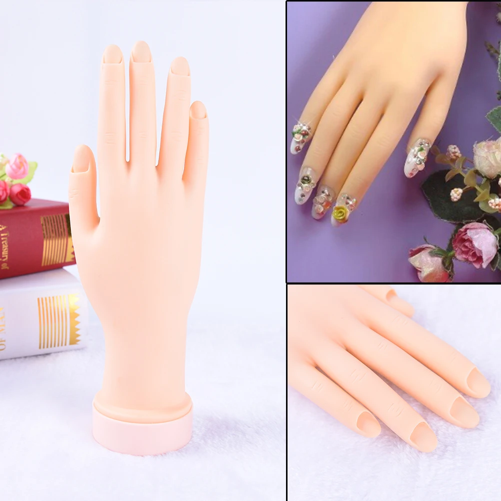 Дизайн ногтей Гибкая тренировочная ручная модель маникюрный дисплей персональный силиконовый протез салонные инструменты для ногтей