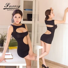 Новинка года сексуальное женское белье для Для женщин выдалбливают чистой мини-платье прозрачные открытые бюст обувь для ночных клубов; Клубное платье, сексуальная клубная одежда