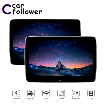 

11.6 Inch Headrest Screen Android 7.1 Car Monitor HD 1080P MP5 Player 2.5D Ultra-thin Touch Screen WIFI/Bluetooth/USB/HDMI/FM
