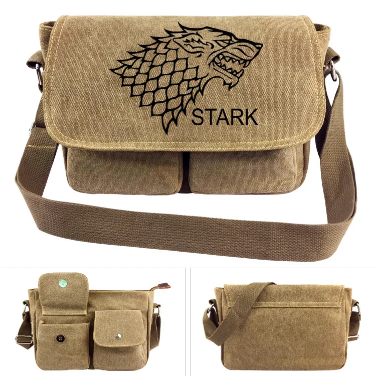 

The right to force the game The song of ice and fire Men's casual canvas shoulder inclined shoulder bag