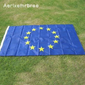

Aerlxemrbrae Flag Large European Union Eu Flag 90*150Cm Euro Flag Of Europe Super-Polyester Emblem Of The Council Of Europe