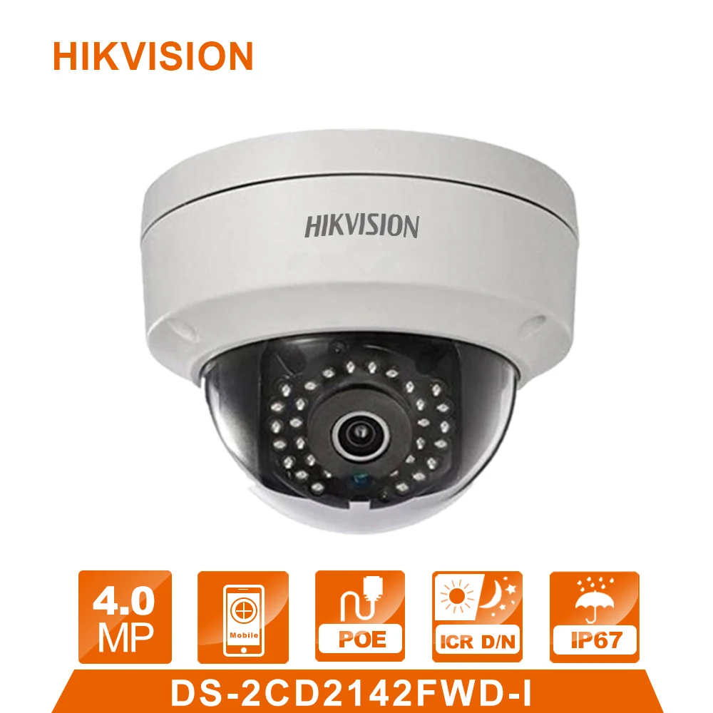 Original DS-2CD2142FWD-I English version 4MP Replace DS-2CD2132-I CCTV camera  IP Camera WDR Fixed Dome Network Camera