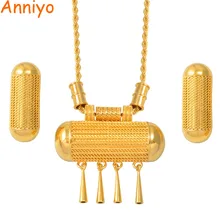 Anniyo эфиопские Ювелирные наборы ожерелья серьги кольцо для женщин золото Цвет Африка невесты Свадебный хабеша Эритрея подарок#016301