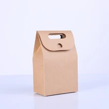 Оптом 500cs/лот 350 г крафт-бумажные пакеты для печенья, упаковка еды подарочные сумки для покупок с большим размером 21,5x14x8,4 см