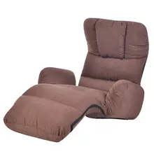 Upholstered Armchair Floor Seating Furniture 4 Colors Modern Folding Lazy Sofa Chair Sleeping Daybed Chaise Lounge