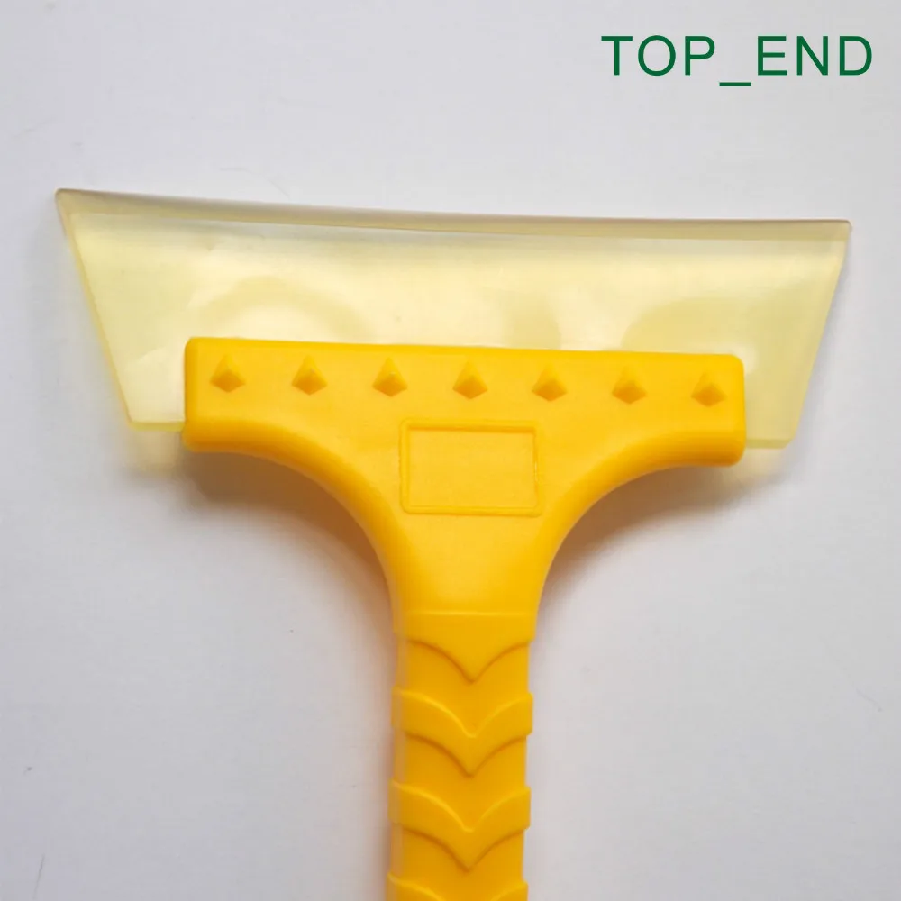 Portable Beef Tendon Ice/Snow Scraper,Large Size,Long Yellow Handle,Clean Window Fast,A Recommended Tool For Your Car In Winter