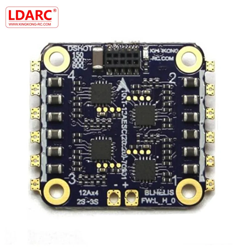 LDARC / Kingkong KK Flytower Part 20x20mm 12A / 20A BLheli_S 2-4S DShot600 4 In 1 ESC for RC Models Flight Controller Frame