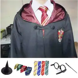 Харрис Поттер халат костюм с жакетом галстук палочка очки Ravenclaw Gryffindor Hufflepuff Слизерин костюмы для косплея