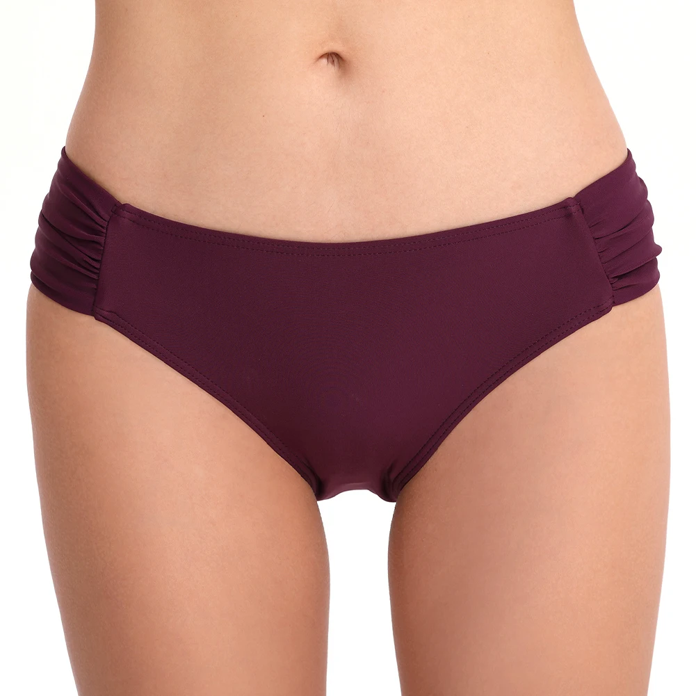 

Women Sports Ruched Girls Sexy Fashion Standard Swimsuit Swimwear Swim Briefs Summer Wraps Low Waist Beach Bikini Bottom