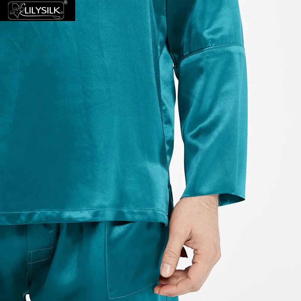LilySilk пижама мужская белье костюм домашняя одежда для мужчн Пижамный комплект