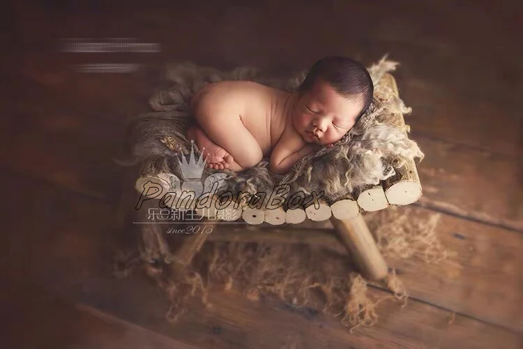 Newborn Photography Props Wooden Chair Basket Baby Bed Photo Shoot Posing Prop bebe foto Accessories Infant Kids Session Bed