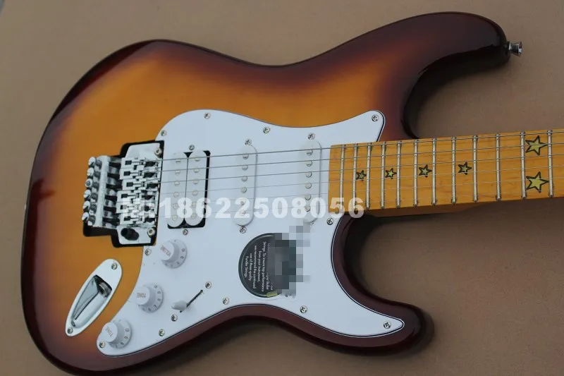 stratocaster стиль cs санберст электрогитары с st024 звезда inlay