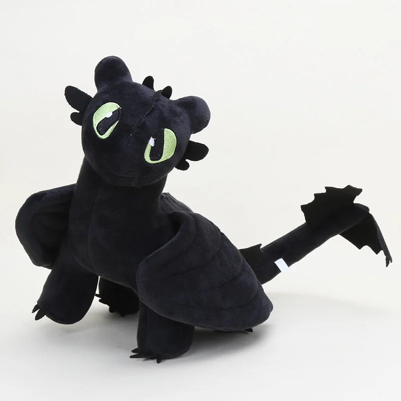 

35cm 2019 How To Train Your Dragon 3 Plush Toy Toothless Light Fury/Night Fury Stuffed Animal Doll for Kids Birthday Gift
