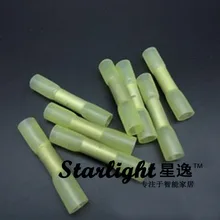 Hot sale 50pcs BHT5 Insulated Heat Shrink Butt Wire Electrical Crimp Terminal Connector Splices 48AWG inflaming retarding