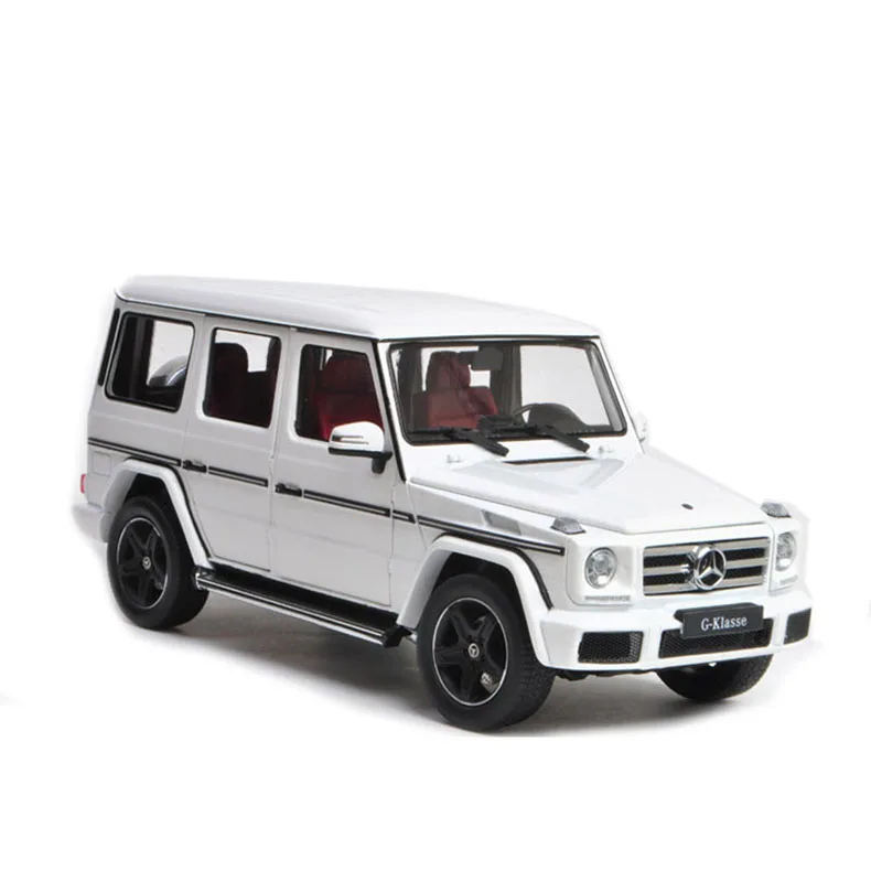 1/32 Benz G350d Игрушечная модель автомобиля из сплава, детские игрушки, настоящая Лицензионная коллекция, военный внедорожник - Цвет: Белый