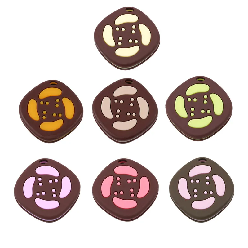 Buy 1peice Teether Cookie Silicone Baby Teether DIY