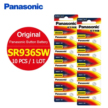 

Original Panasonic 10pcs/lot SR936SW Silver Oxide Button Cell Batteries 394 AG9 LR45 1 9.5MM*3.6MM 1.55V Coin Battery for Watch