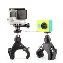 Giro de 360 Graus Da Bicicleta Da Motocicleta Guiador Tripe Montar Titular Handle para gopro hero 4 3 + 3 2 sj4000 xiaomi yi cam