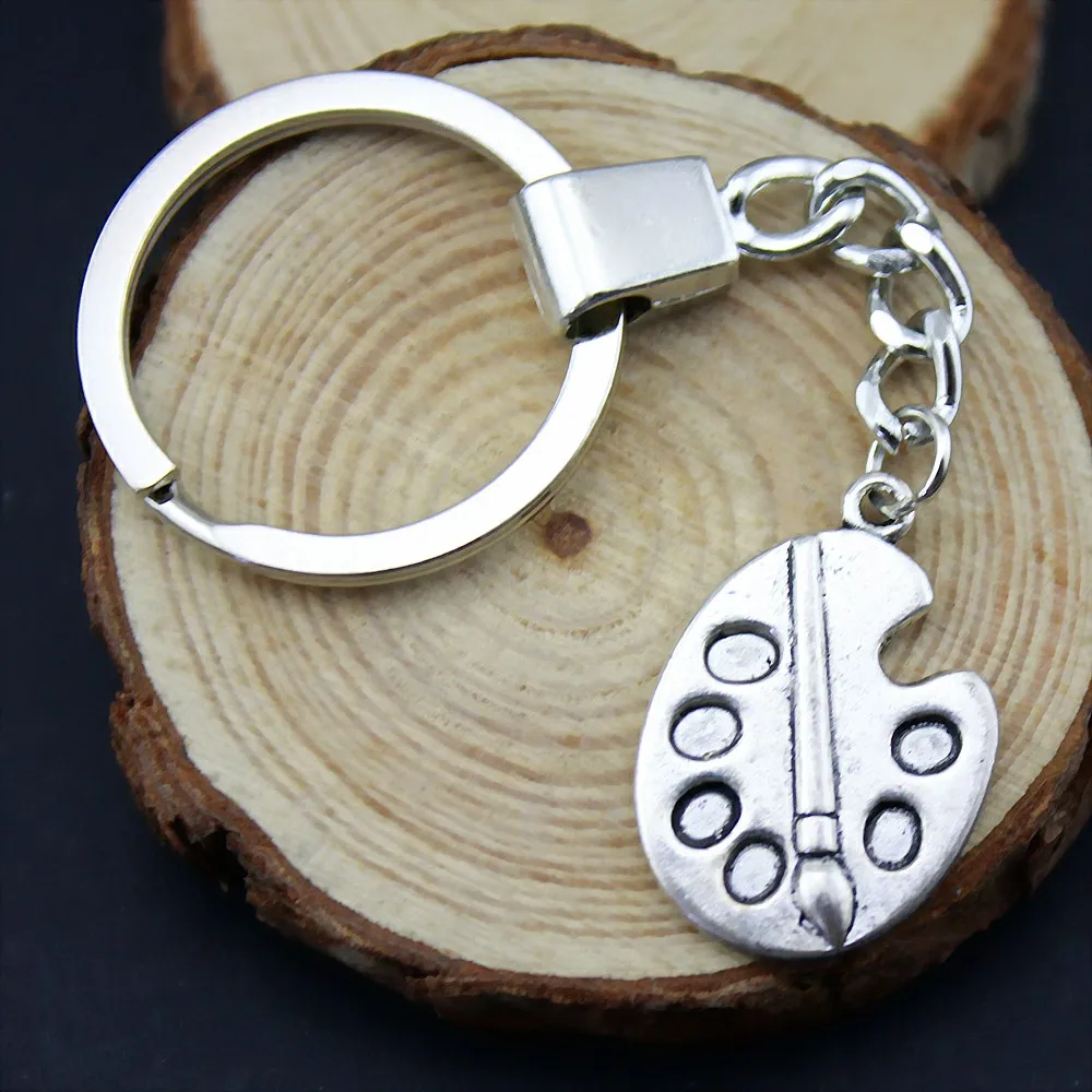 Brush And Palette Keychain Souvenirs Key Holder Wedding Favors and