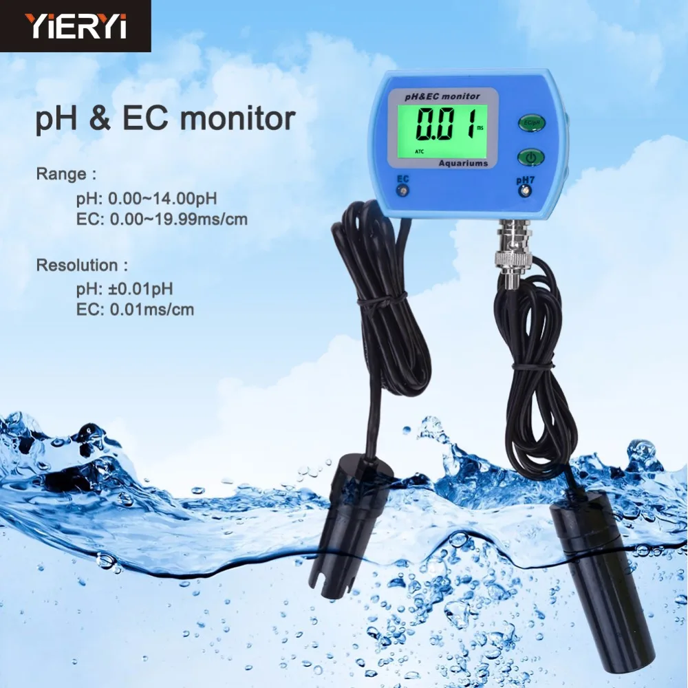 

yieryi Mini 2 in 1 Water Quality Tester Multi-Parameter Water Quality Monitor pH TDS Meter Multiparameter Water Quality Analysis