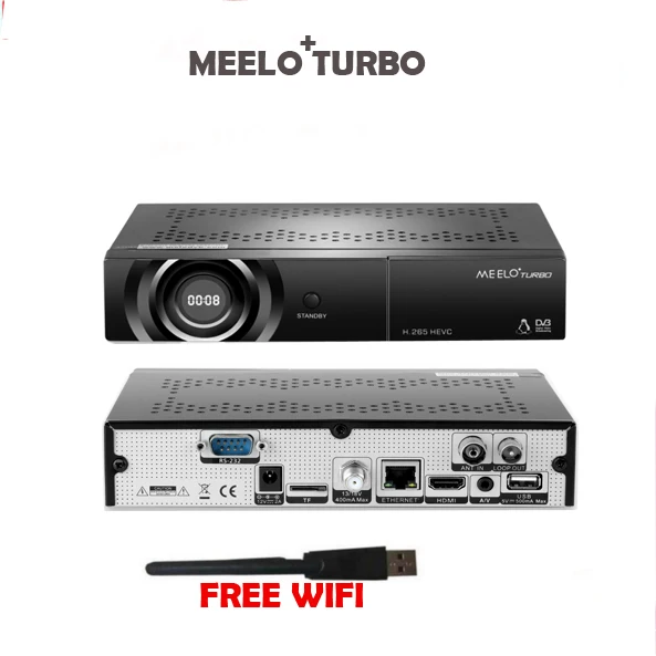 MEELO TURBO DVB-S2/C/T2 спутниковый ресивер Linux цифровой дисплей процессор 256MB Flash 512MB DDR такой же, как meelo one pro - Цвет: MEELO TURBO wifi