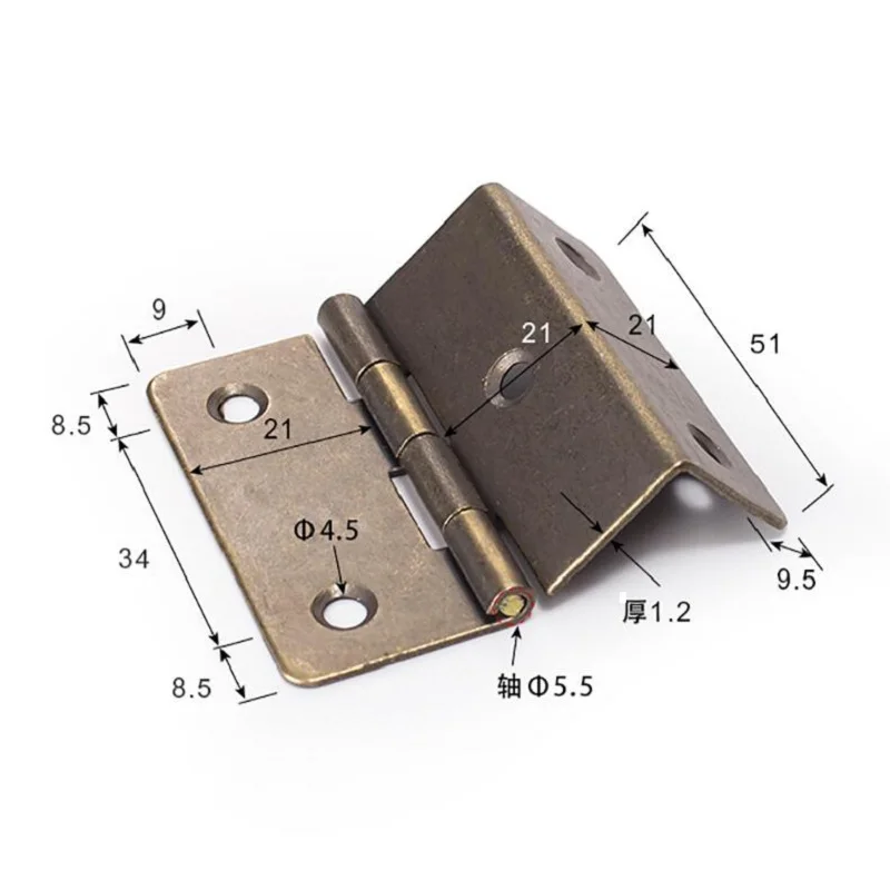 porta de armário, antiguidade, 2 polegadas, três dobras, ferro, x10