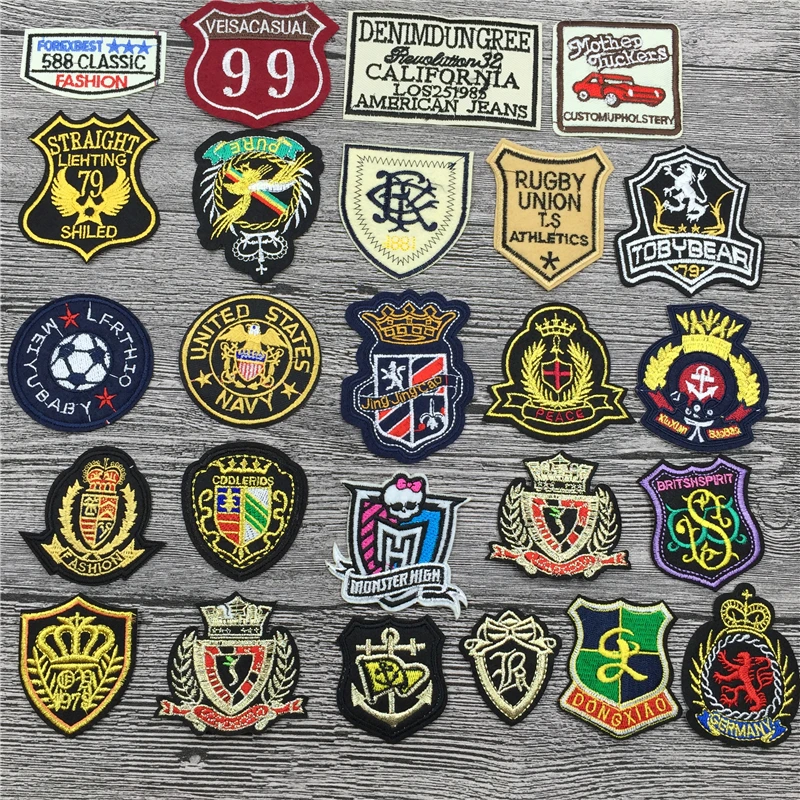 1PCS DIY patch badge For Kids Clothes Sew on Embroidered Patch Motif