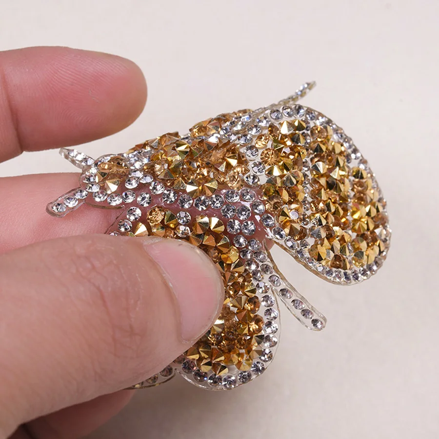 Exquisite Rhinestone Patches Appliques For Clothes Lovely Bee Fashion Decor For Kids T-shirts DIY Iron Sticker For Clothing-1 (7)