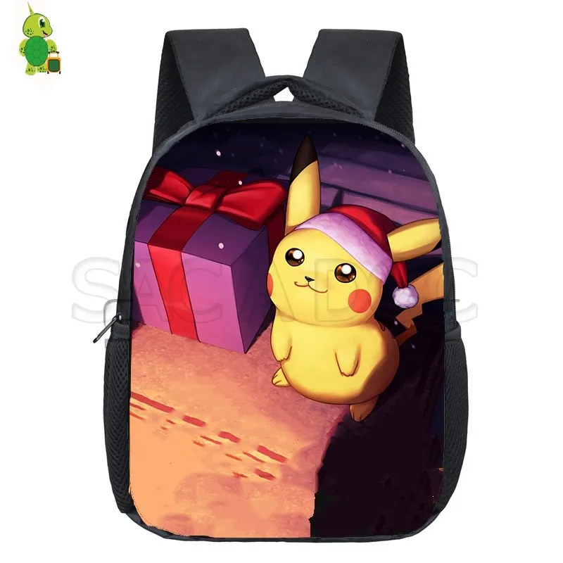 المحقق بيكاتشو ظهره بوكيمون Eevee مقلمة المدرسة أكياس طفل على ظهره الفتيان الفتيات أنيمي الابتدائية رياض الأطفال على ظهره