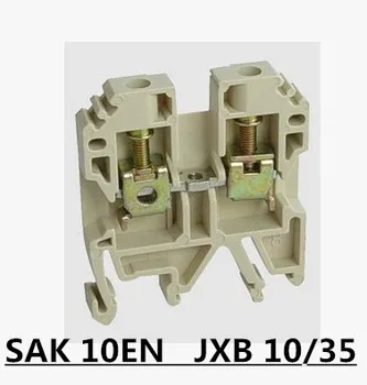 

50pcs/lot SAK-10EN Universal combined terminal blocks suit G and T type Din rail JXB 10/35, Grey color